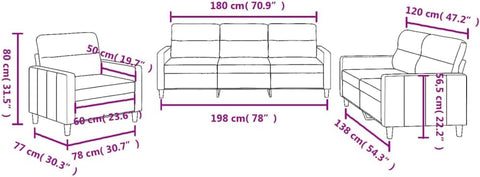 E-Furniture Regal Comfort 3+2+1 Sofa Pack In Grey Colour