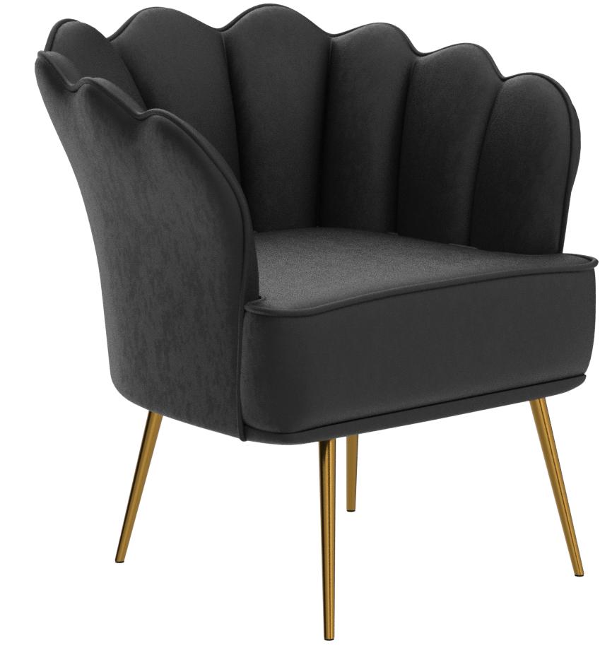 E- Furniture Lotus chair velvet fabric in Multi color