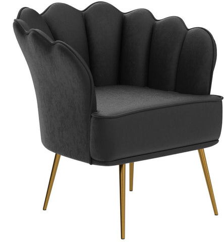 E- Furniture Lotus chair velvet fabric in Multi color