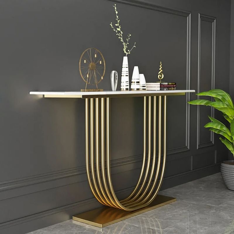 E-Furniture Singapore Console Table white and gold