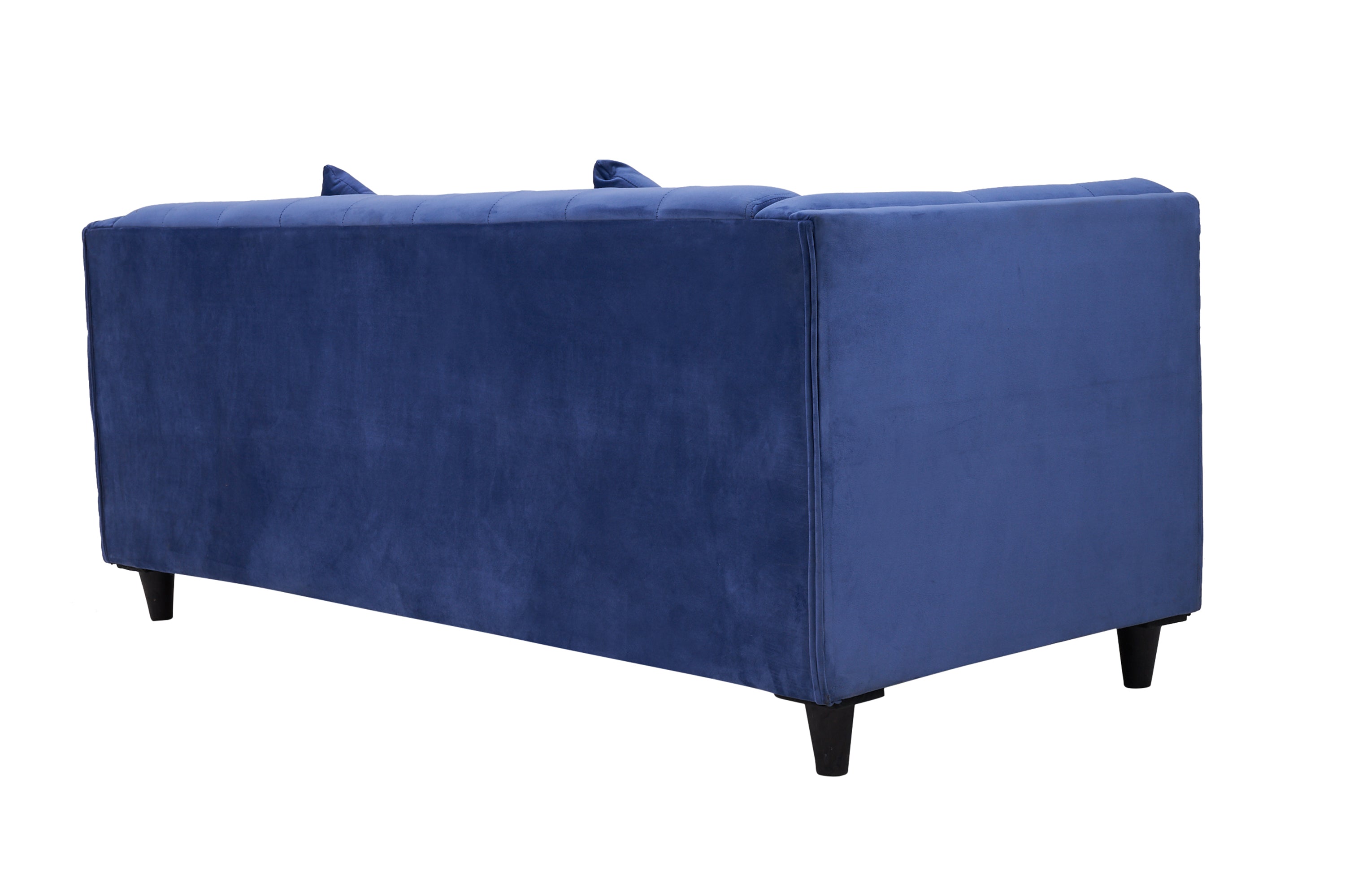 E-Furniture | Serene Sapphire Three-Seater Sofa, Oceanic Blue