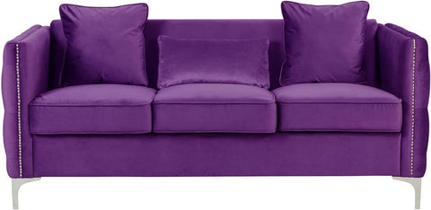 E-Furniture Zenith 3+2 Sofa Pack In Purple Colour