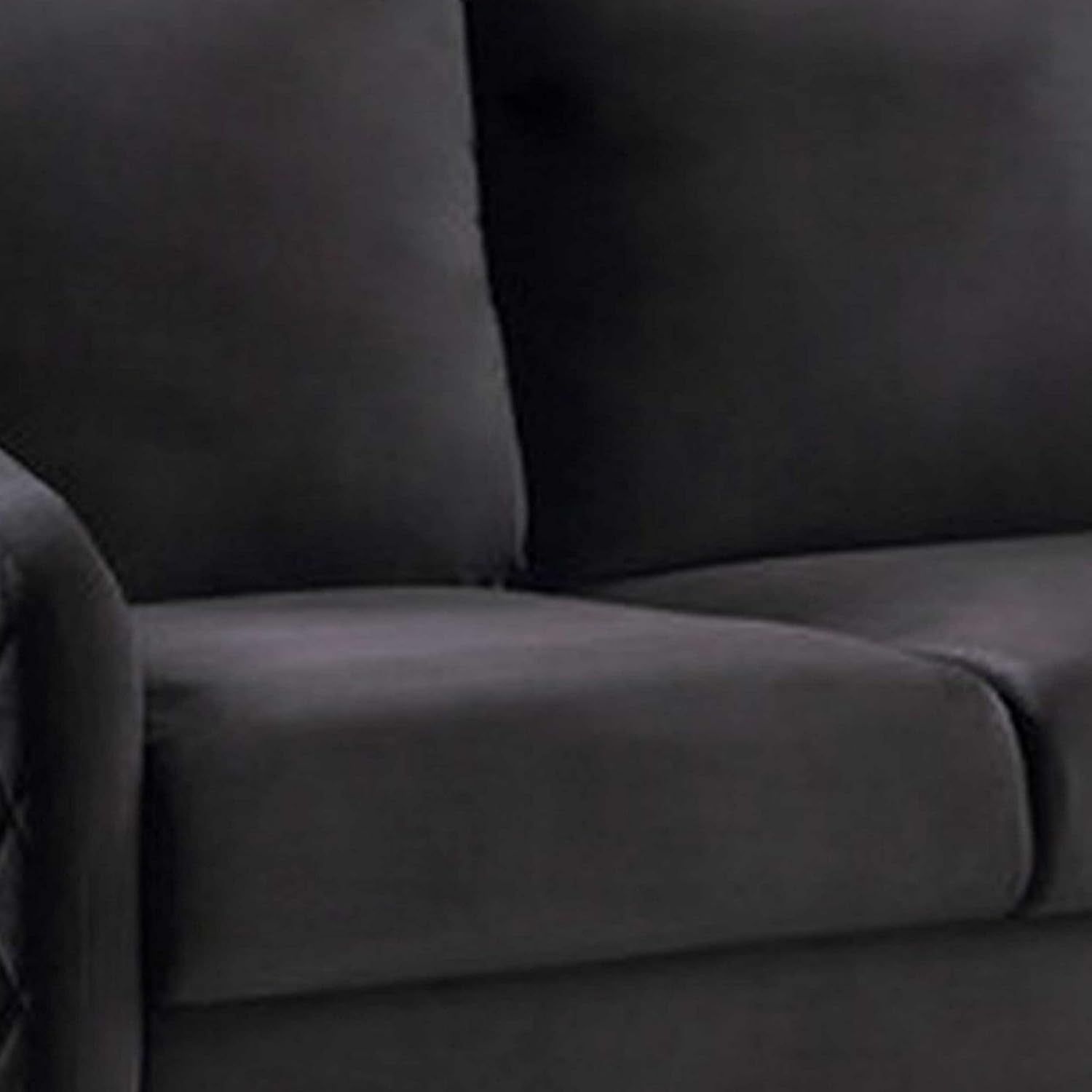 E-Furniture Eleganza 3+2 Sofa Pack In Black Color