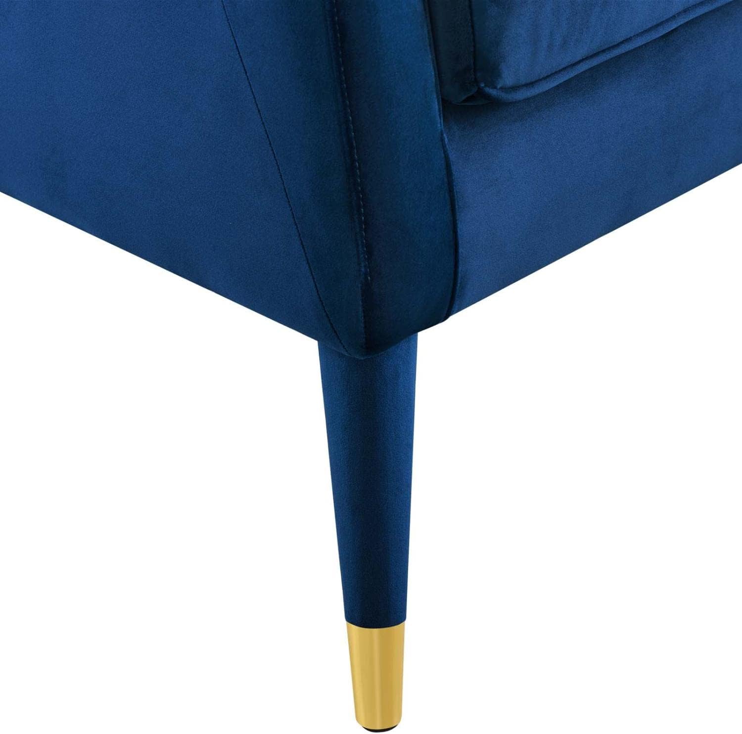 E- Furniture Milano arm chair for Living room in Navy Blue color