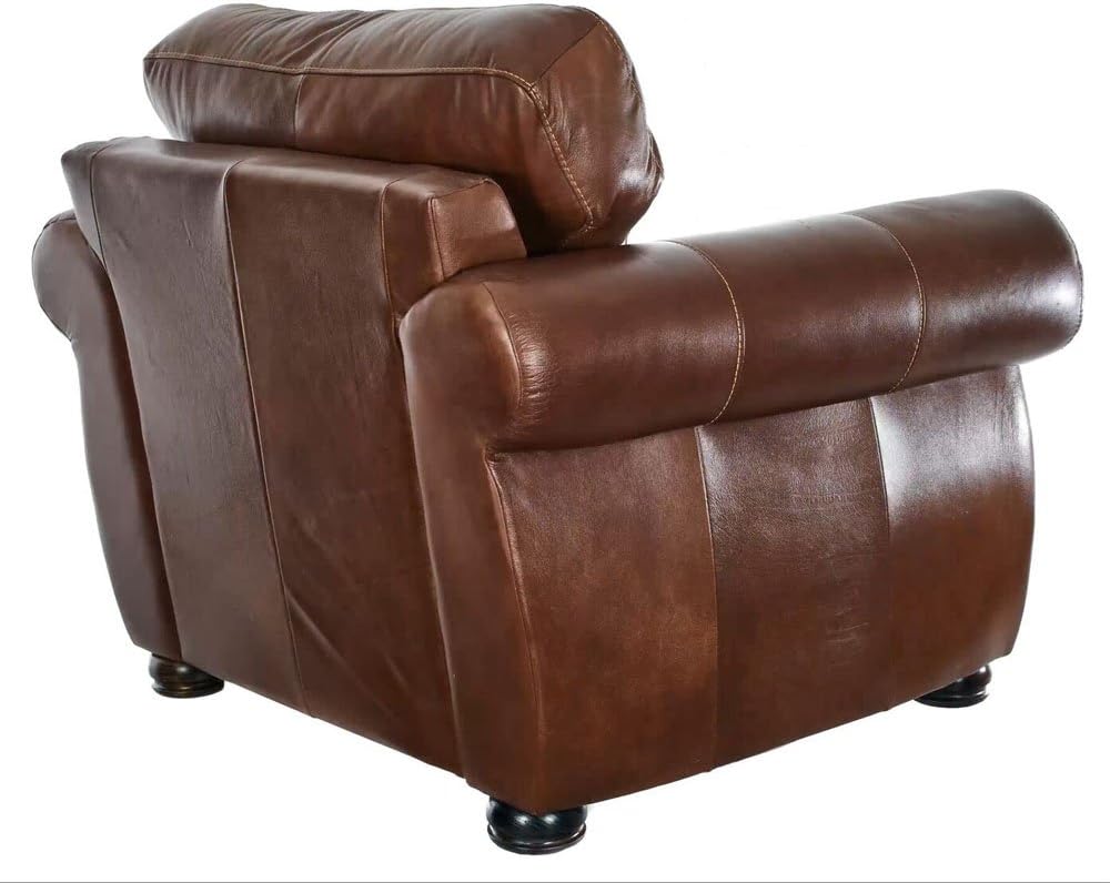 E-Furniture Fig  3+2+1 Sofa Pack In Dark Brown in letherette finish