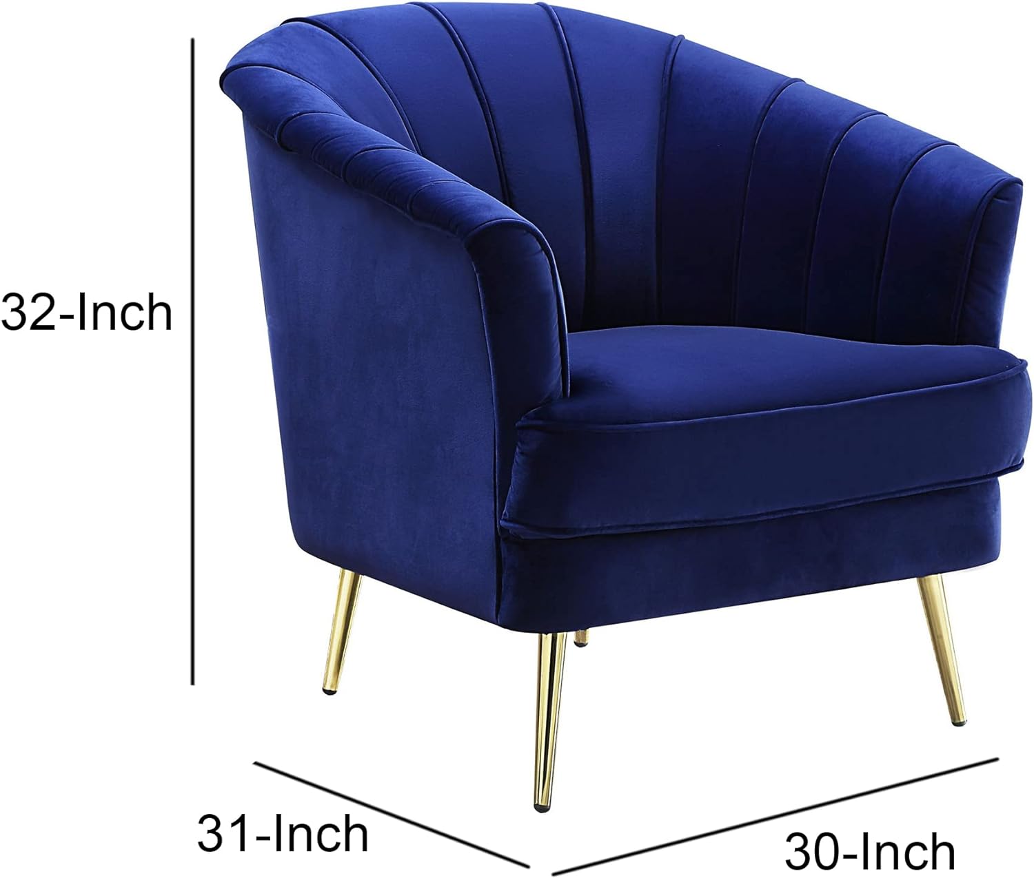 E- Furniture Teddy Upholstered chair in Blue