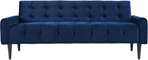 E-Furniture RoyalRendezvous  3+1, Sofa Pack In Velvet Blue Colour
