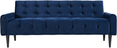 E-Furniture RoyalRendezvous  3+1, Sofa Pack In Velvet Blue Colour