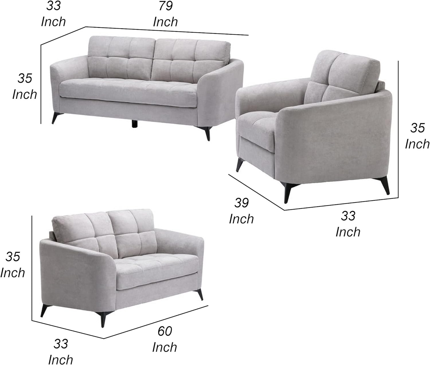 E-Furniture Opulence Comfort 3+2+1 Sofa Pack In Cream Colour