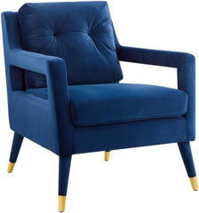 E- Furniture Milano arm chair for Living room in Navy Blue color