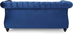 E-FURNITURE Kennedy 3 Seater Couch Velvet Finish In MultiColour - E-FURNITURE