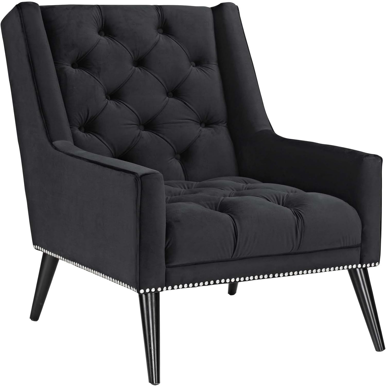 E-Furniture Midnight Luxe 3+2 Sofa Pack In Black Colour