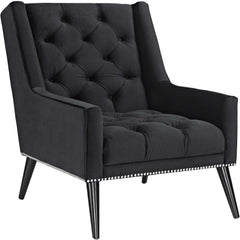 E-Furniture Midnight Luxe 3+1 Sofa Pack In Black Color