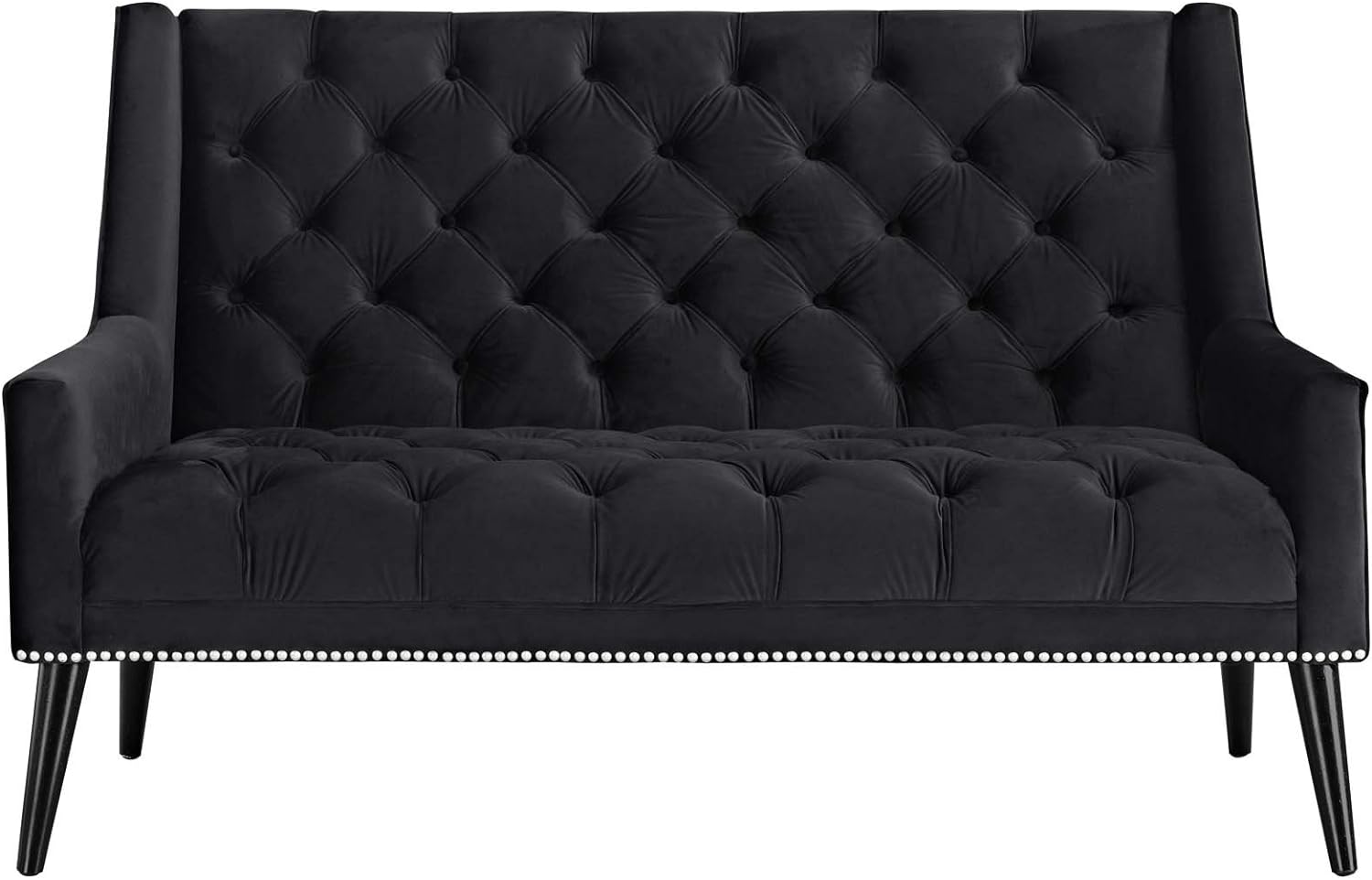 E-Furniture Midnight Luxe 3+2 Sofa Pack In Black Colour