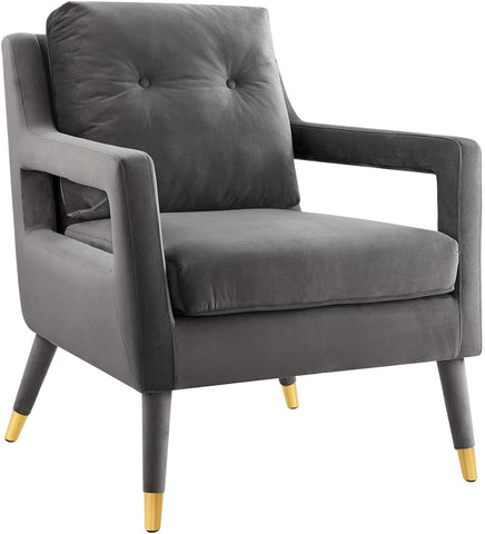 E- Furniture Milano arm chair for Living room in Navy Blue color