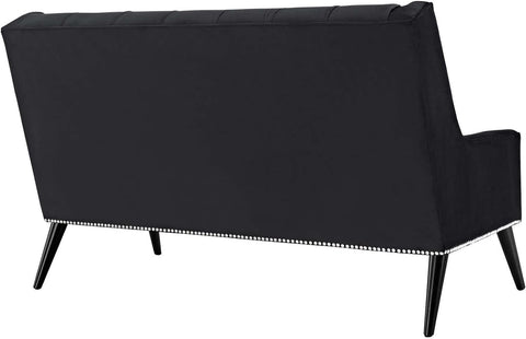 E-Furniture Midnight Luxe 3+1 Sofa Pack In Black Color