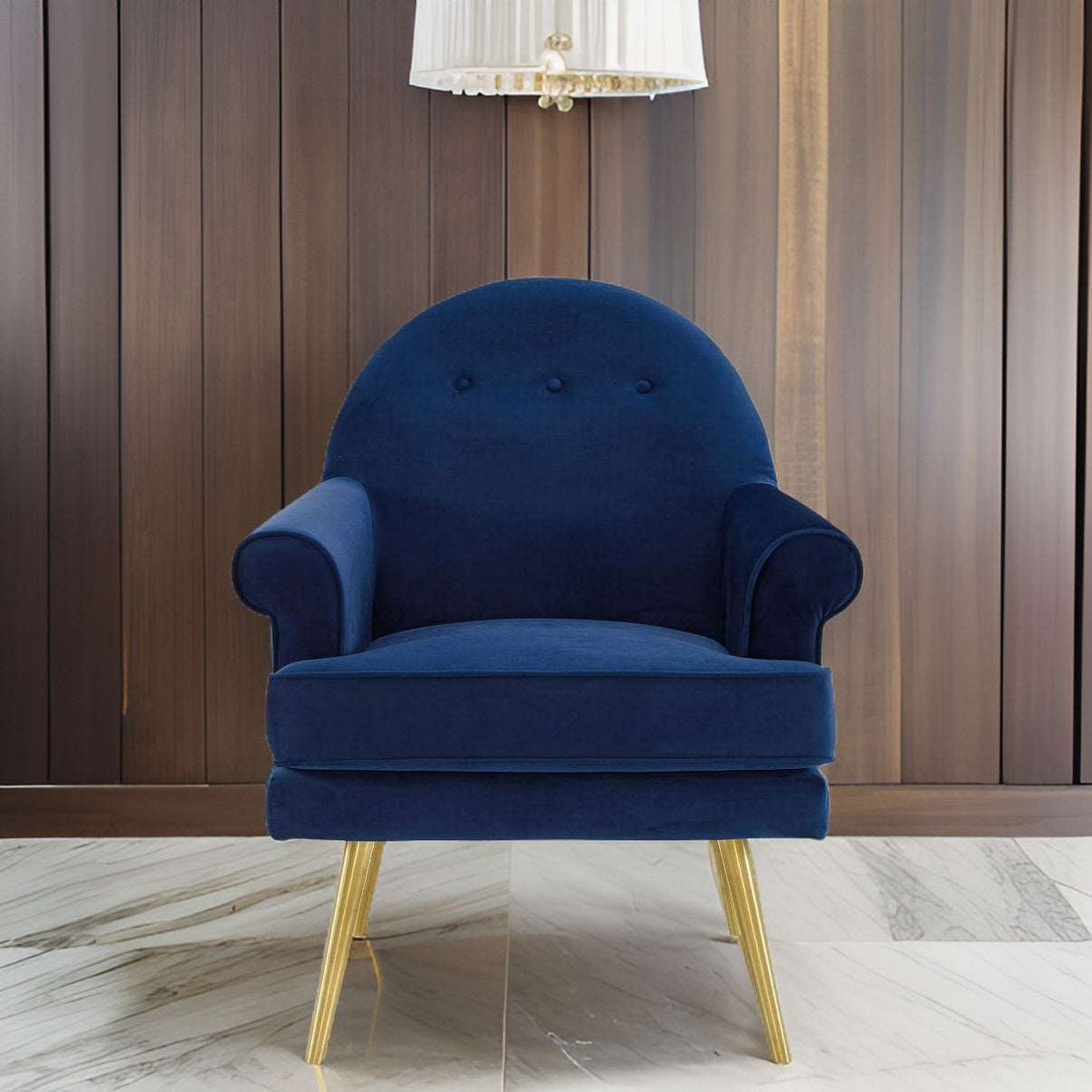 E- Furniture Biscoff Upholstered chair in Blue Color