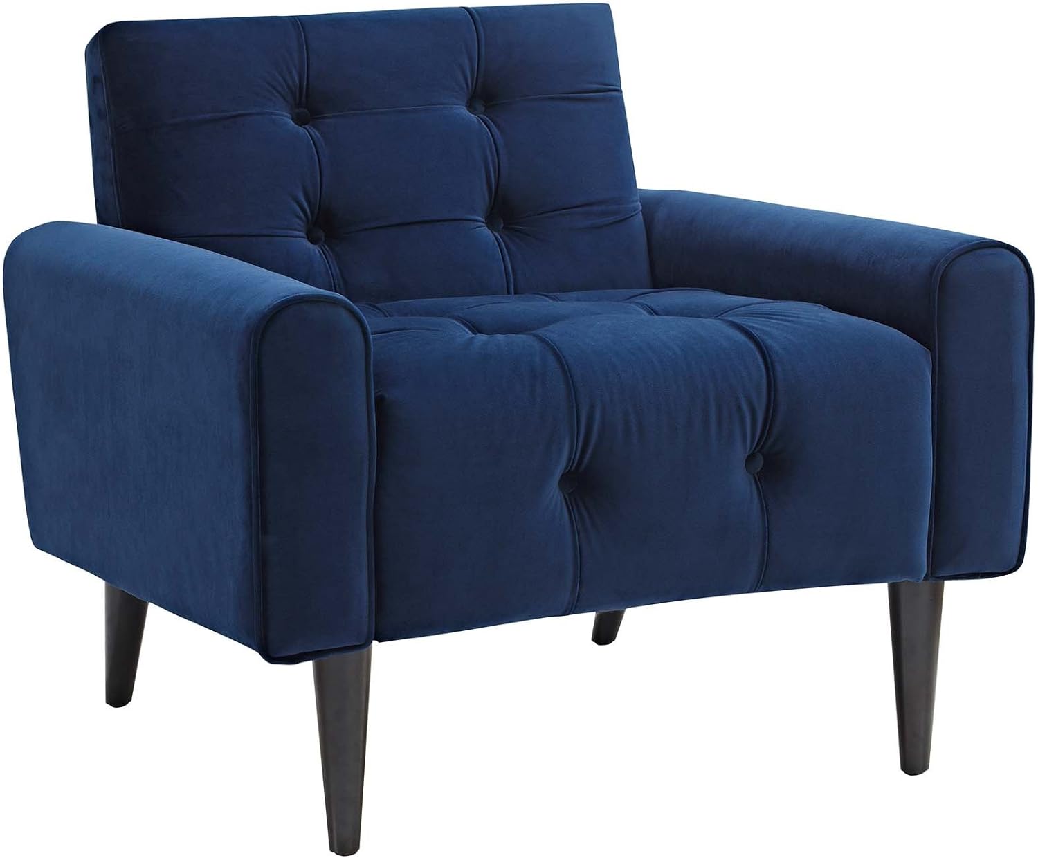 E-Furniture RoyalRendezvous  3+1, Sofa Pack In Velvet Blue Colour