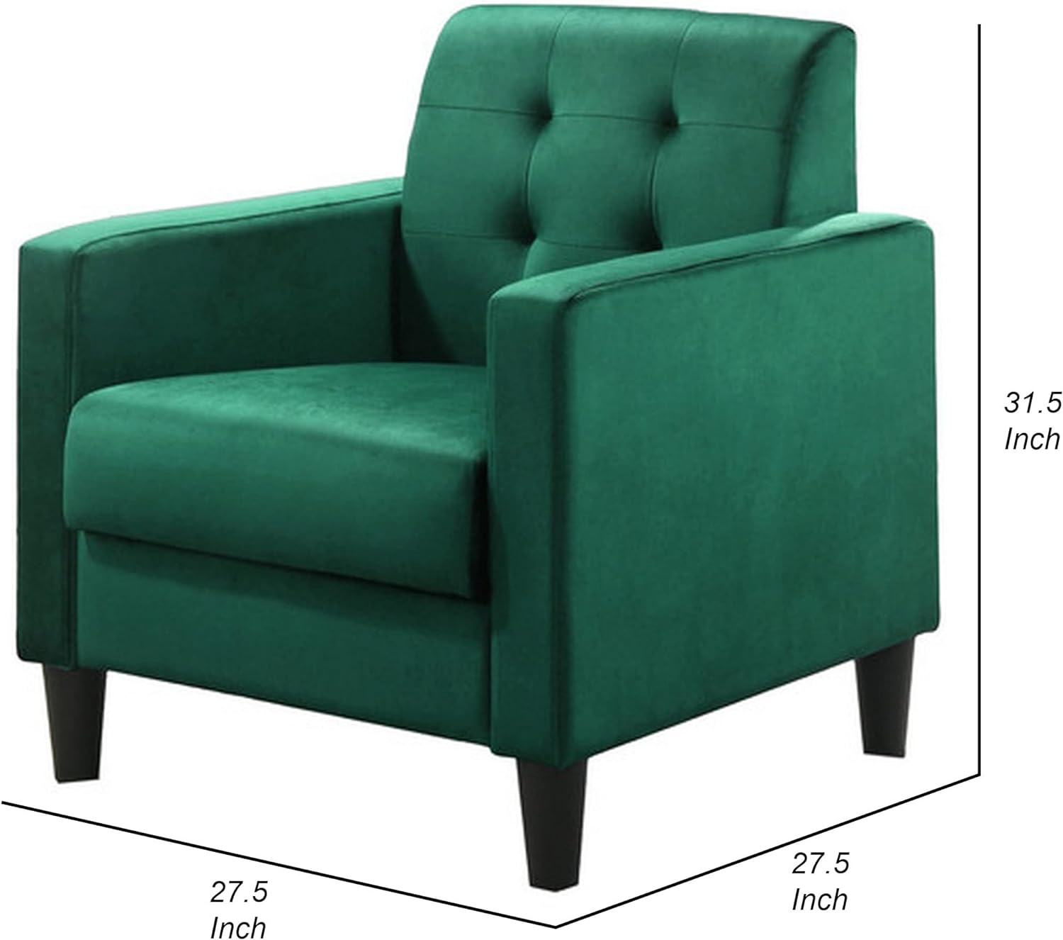 E- Furniture Oreo Upholstered Living room chair in Green color