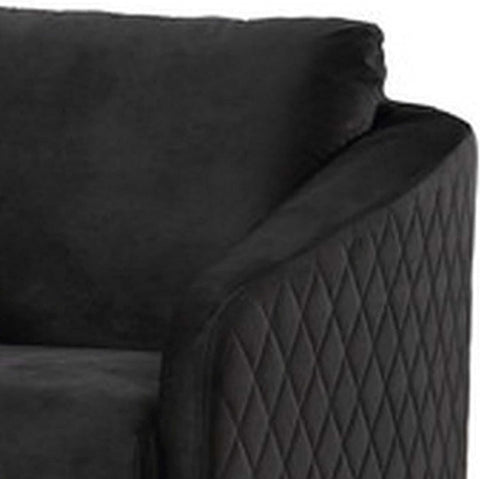 E-Furniture Eleganza 3+2+1 Sofa Pack In Black Color