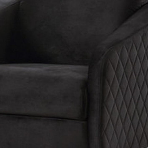 E-Furniture Eleganza 3+2+1 Sofa Pack In Black Color