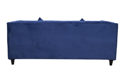 E-Furniture | Serene Sapphire Three-Seater Sofa, Oceanic Blue