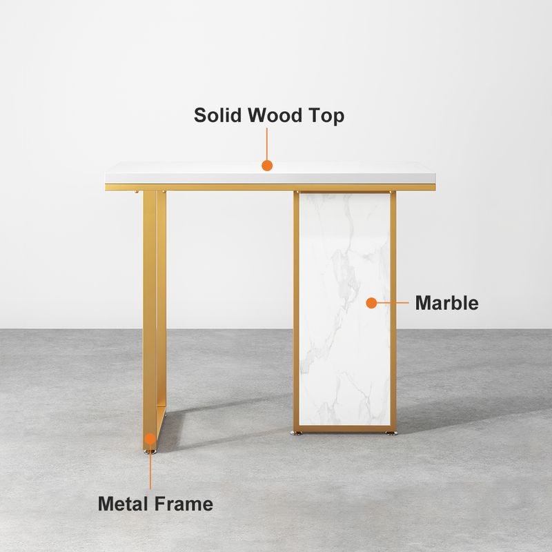 E-Furniture Cairo Console Table black and gold