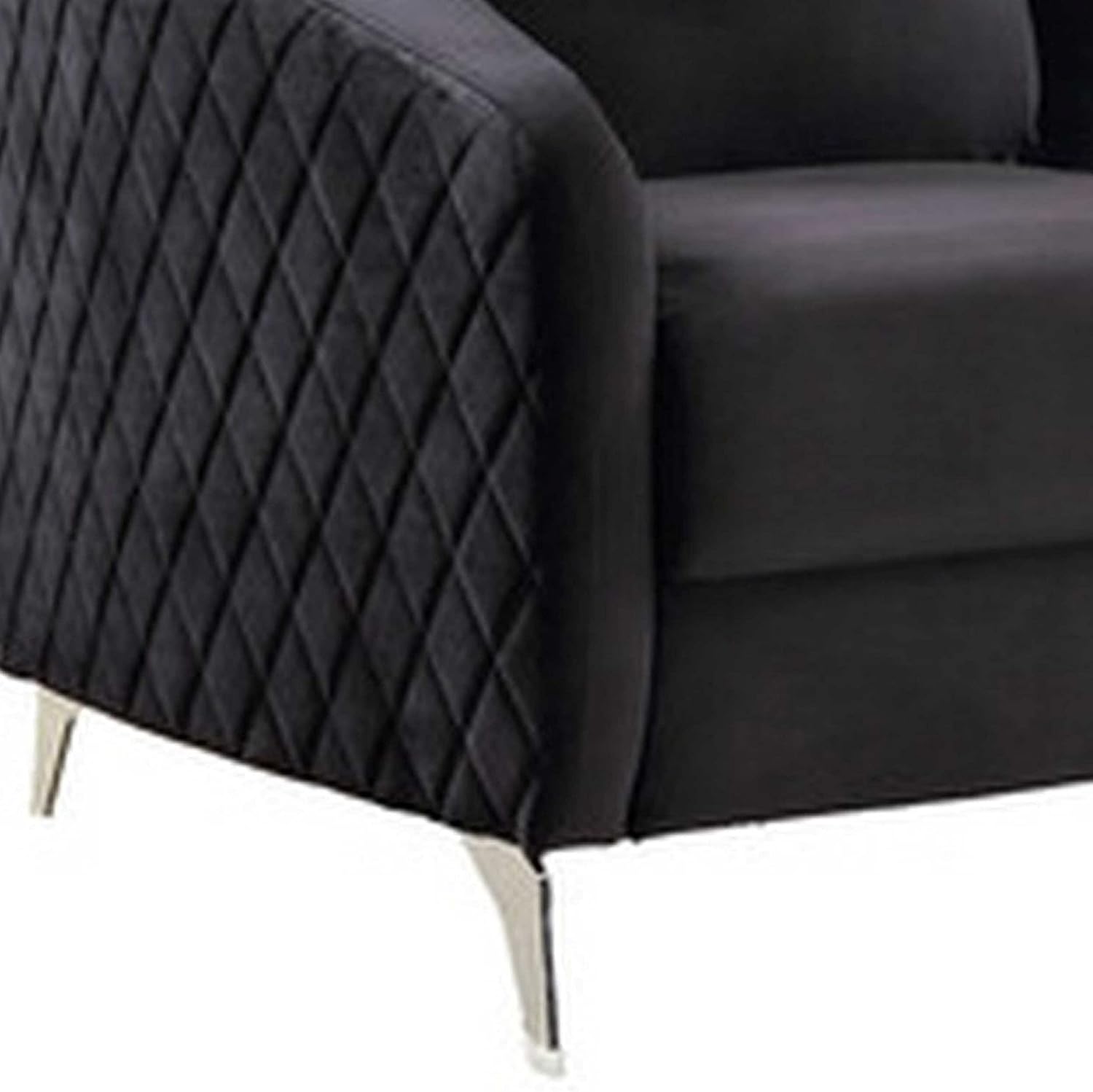 E-Furniture Eleganza 3+2 Sofa Pack In Black Color