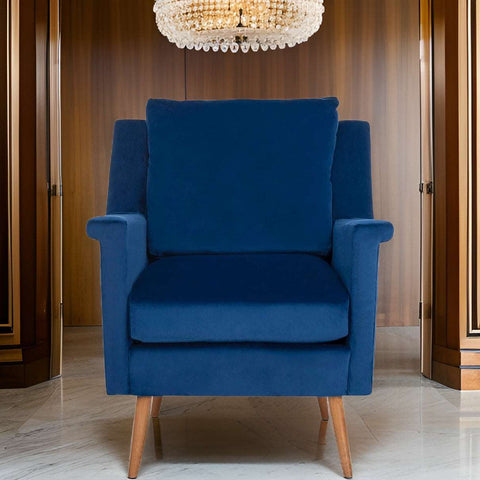 E- Furniture Jammie Upholstered chair for living room in Blue color