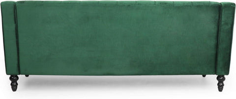 E-FURNITURE Neil 3 Seater Couch Velvet Finish In MultiColour - E-FURNITURE