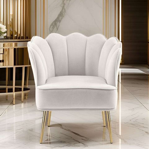 E- Furniture Lotus chair velvet fabric in Multi color