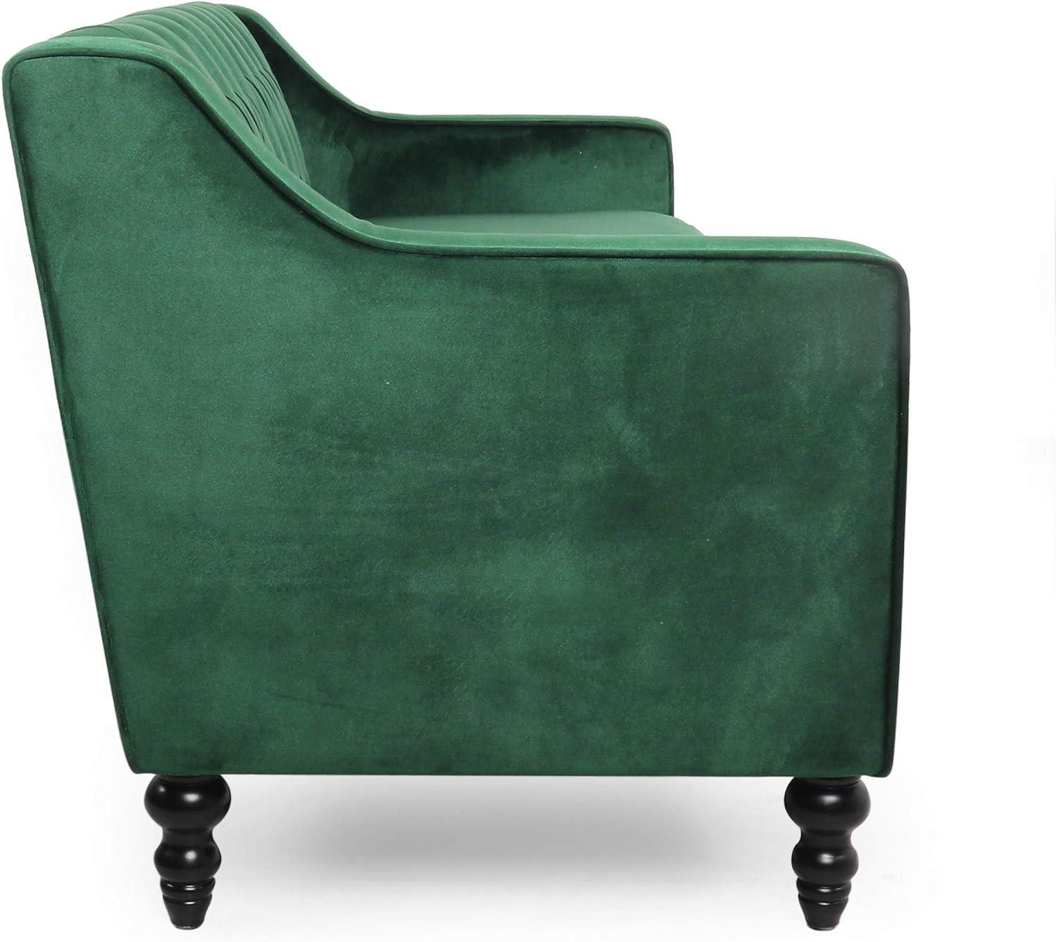 E-FURNITURE Neil 3 Seater Couch Velvet Finish In MultiColour - E-FURNITURE