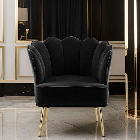 E- Furniture Lotus chair velvet fabric in Multi color