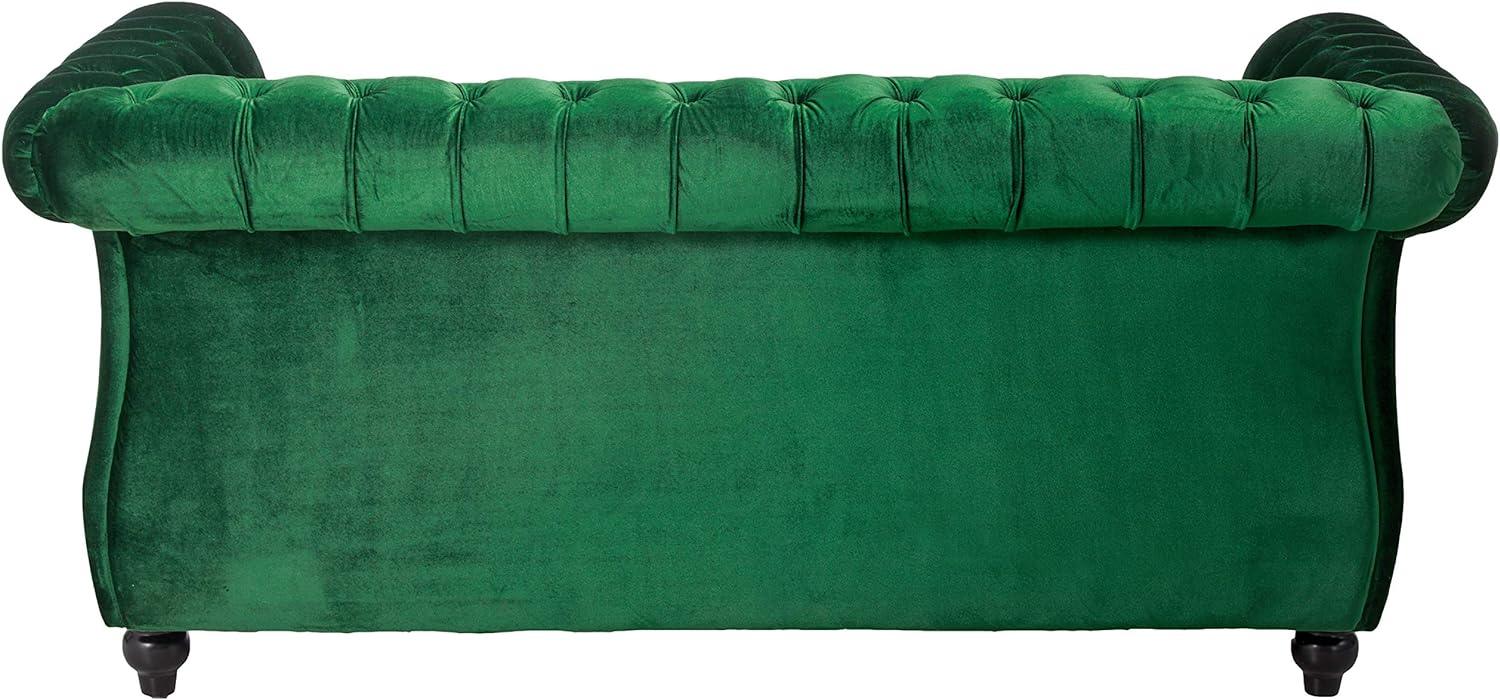 E-FURNITURE Kennedy 3 Seater Couch Velvet Finish In MultiColour - E-FURNITURE