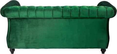 E-FURNITURE Kennedy 3 Seater Couch Velvet Finish In MultiColour - E-FURNITURE