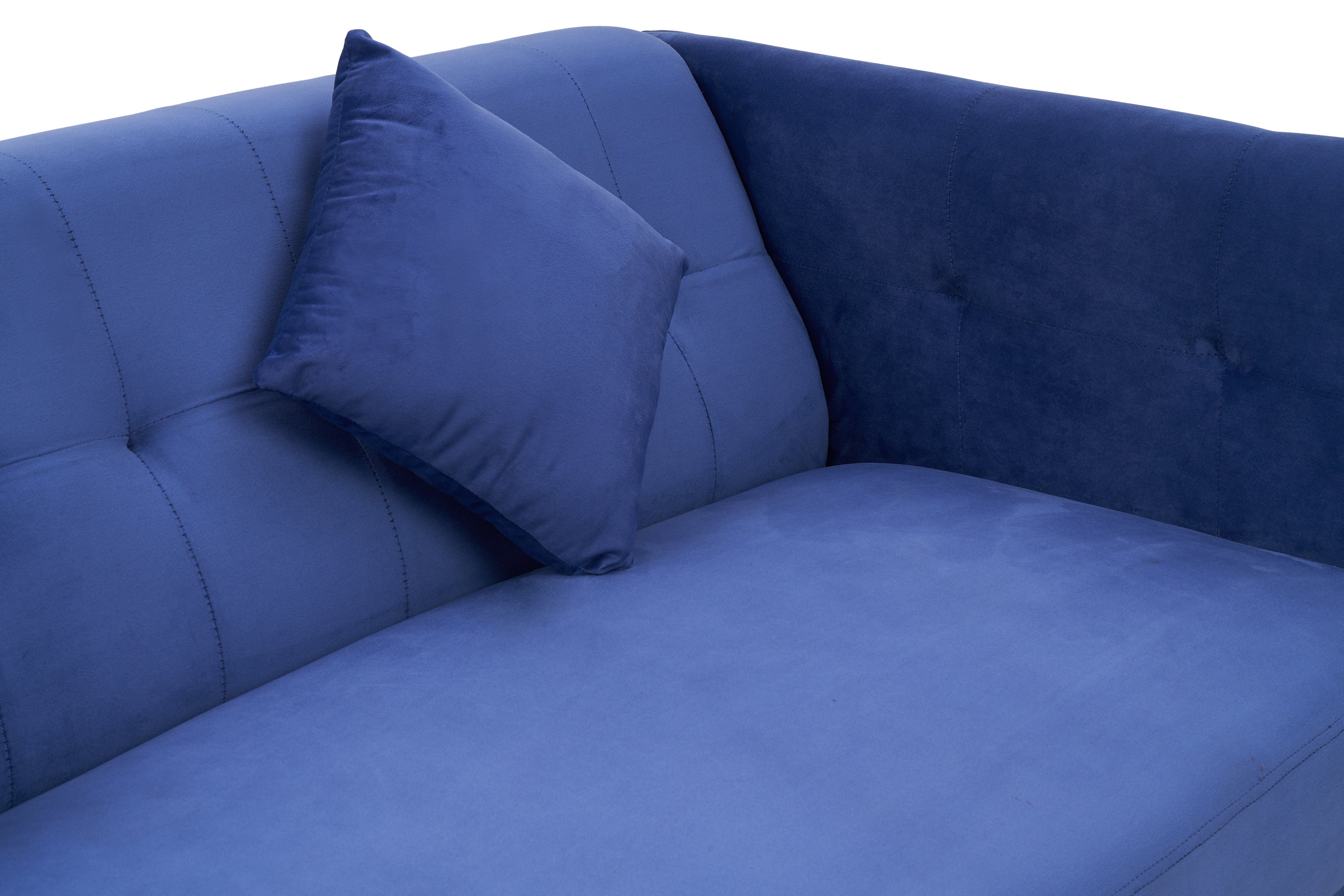 E-Furniture | Serene Sapphire Three-Seater Sofa, Oceanic Blue