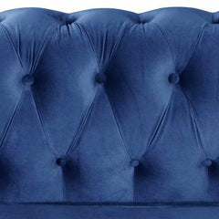 E-Furniture Munich chesterfield Couch | 3 Seater Couch In Blue Colour - E-FURNITURE