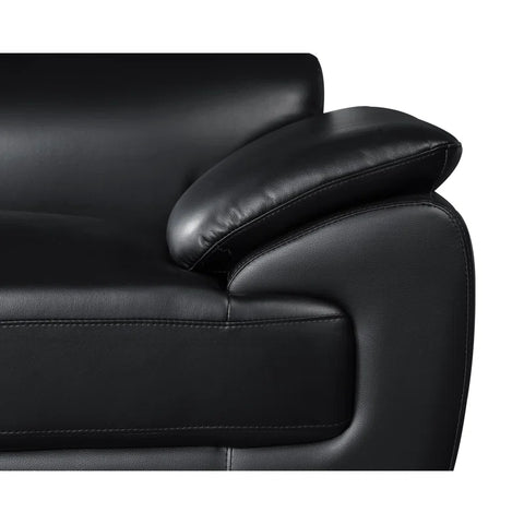 ClickUp Sofa Set In Black Leatherette by E-furniture