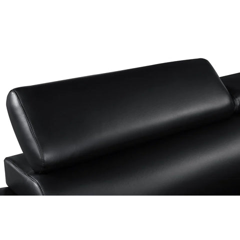 ClickUp Sofa Set In Black Leatherette by E-furniture