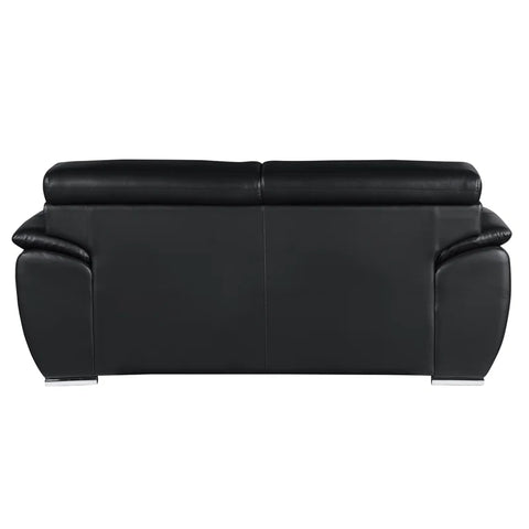 ClickUp Sofa Set In Black Leatherette by E-furniture