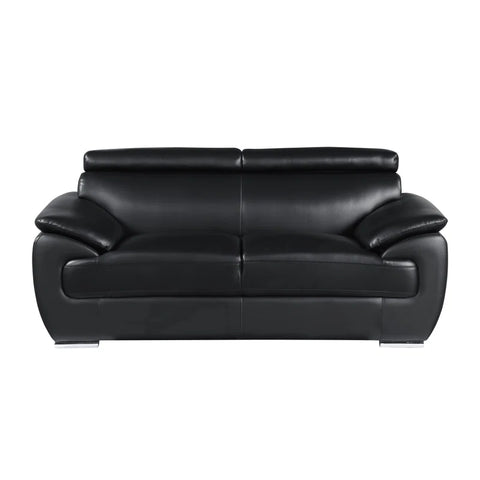 ClickUp Sofa Set In Black Leatherette by E-furniture
