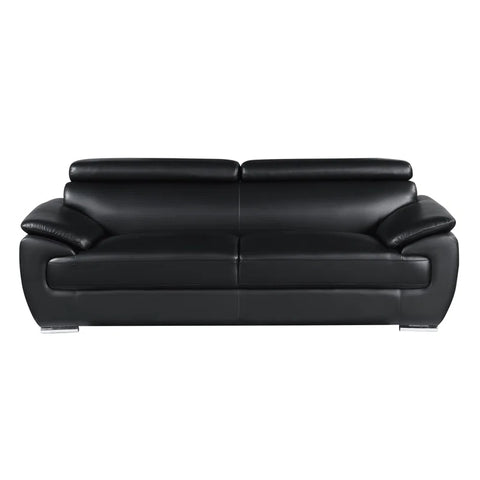 ClickUp Sofa Set In Black Leatherette by E-furniture