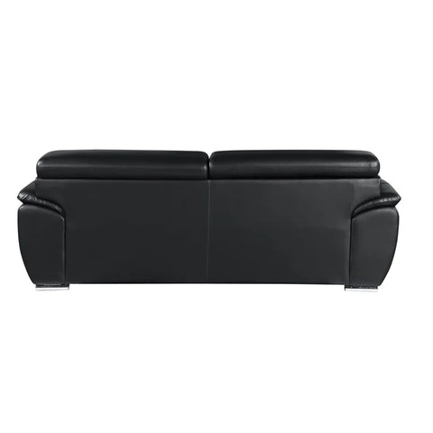 ClickUp Sofa Set In Black Leatherette by E-furniture