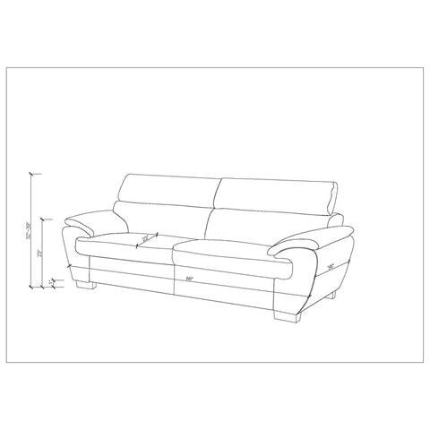 ClickUp Sofa Set In White Color Leatherette by E-furniture