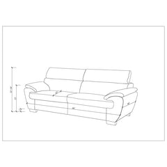 ClickUp Sofa Set In White Color Leatherette by E-furniture
