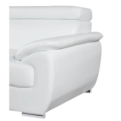 ClickUp Sofa Set In White Color Leatherette by E-furniture