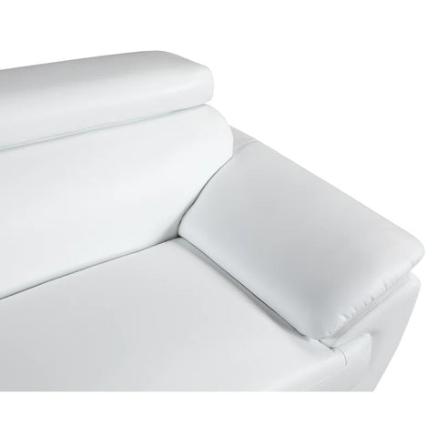 ClickUp Sofa Set In White Color Leatherette by E-furniture
