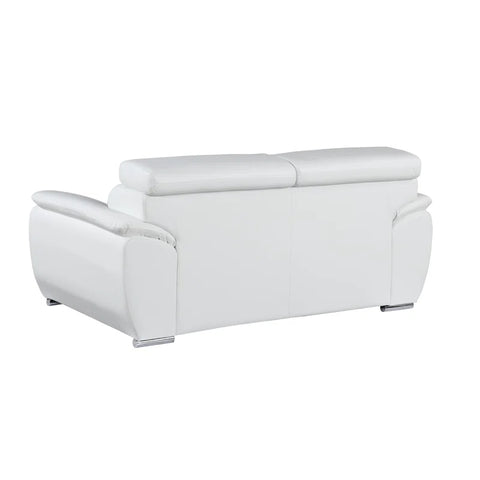 ClickUp Sofa Set In White Color Leatherette by E-furniture