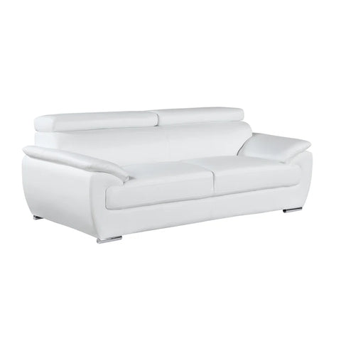 ClickUp Sofa Set In White Color Leatherette by E-furniture