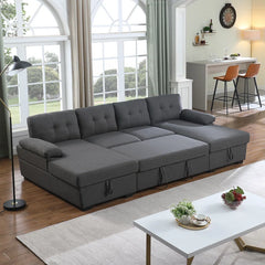 E-Furniture Zoom Sofa Cum Bed | Sofa Cum Bed In Grey Color